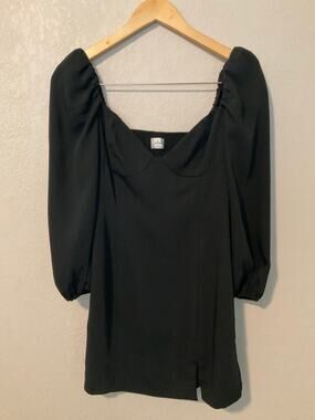Wilfred by Aritzia Novella Mini Black Dress SZ 2